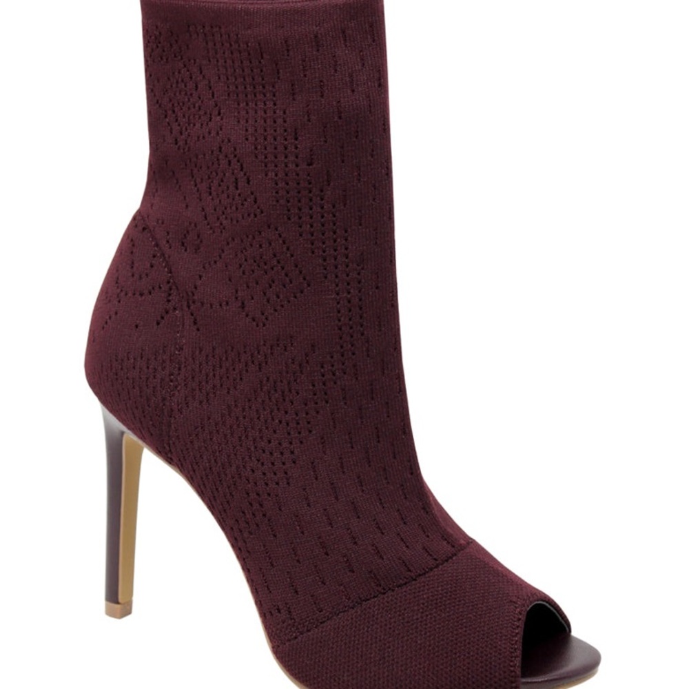 Charles David Deep Burgundy Heeled Boots